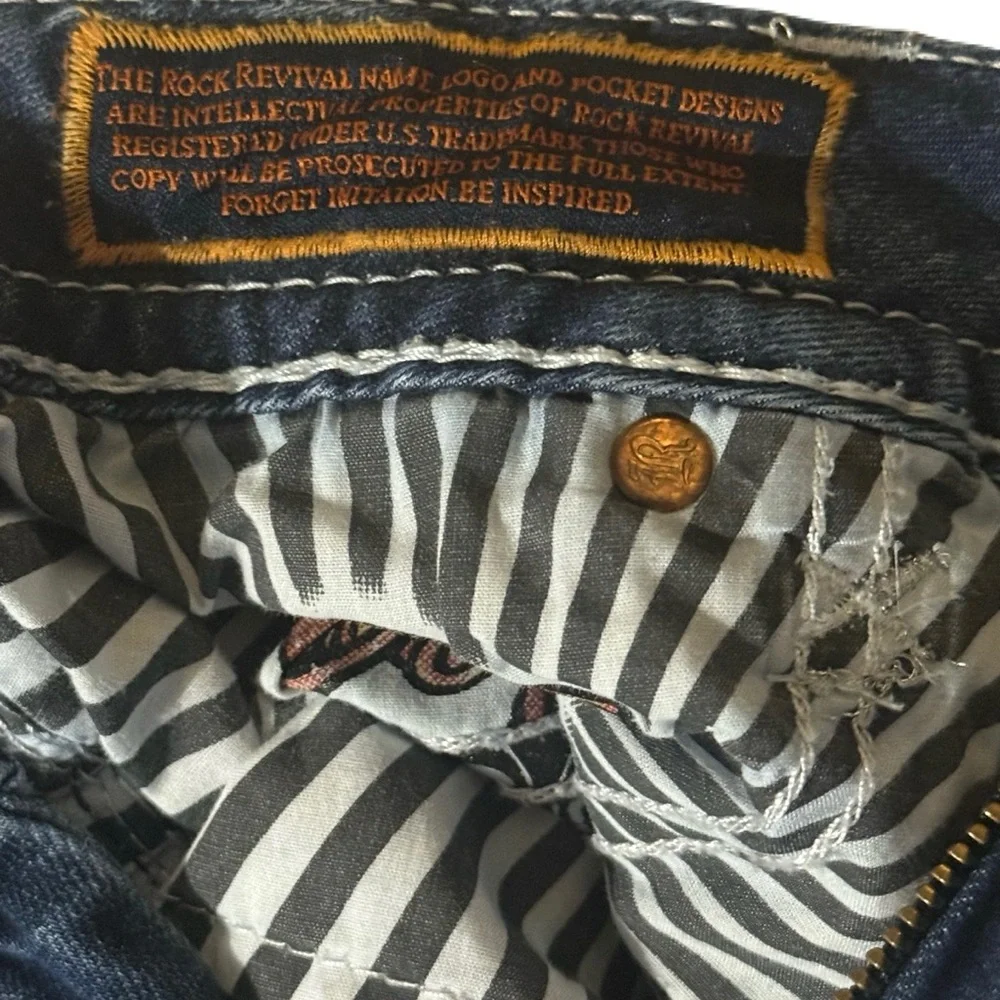 Rock Revival Felda Mid-Rise Ankle Skinny Jeans Size 27 - Picture 7 of 11